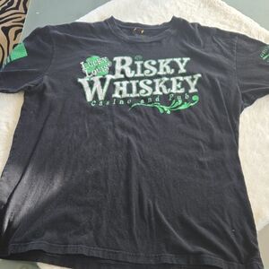 Grunt Style Black Tee with Green Print